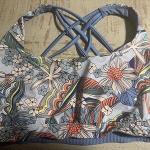 Victoria's Secret Floral Sports Bra - Blue and Multicolor